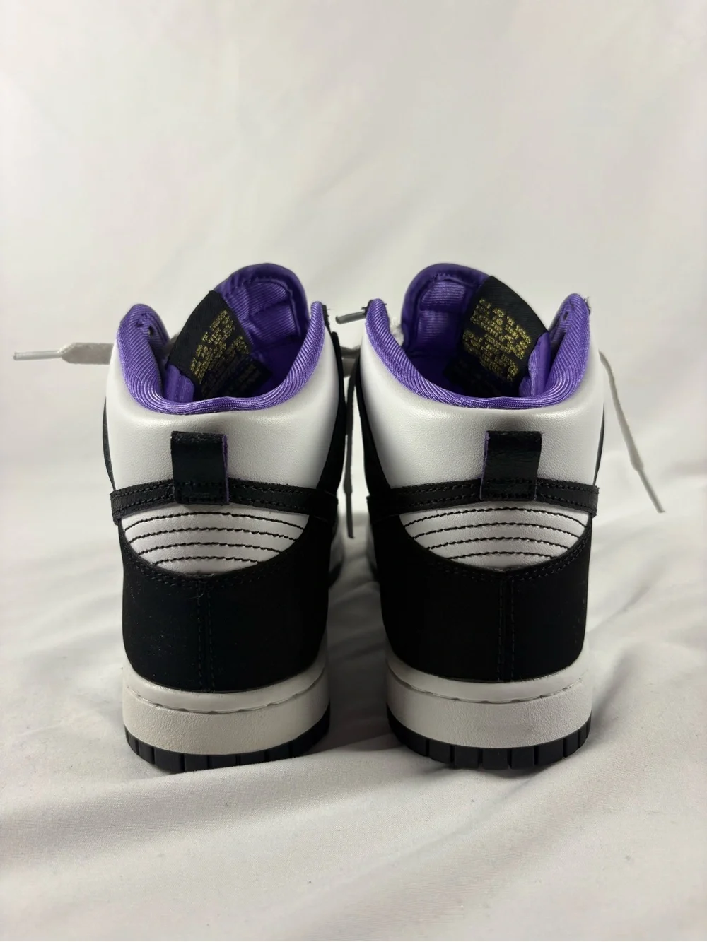 Nike Dunk High Premium EMB 'WORLD CHAMP' White / Black / Purple Accents - Gold